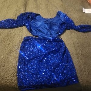 Sparkling Blue Sequin Dress
